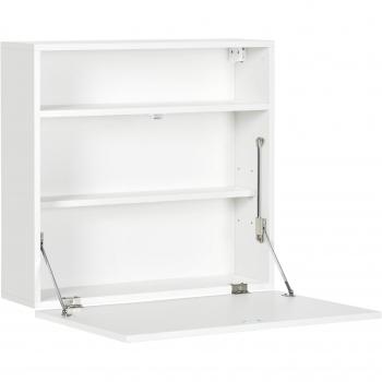 HOMCOM Escritorio Plegable de Pared Blanco 64x20x60 cm