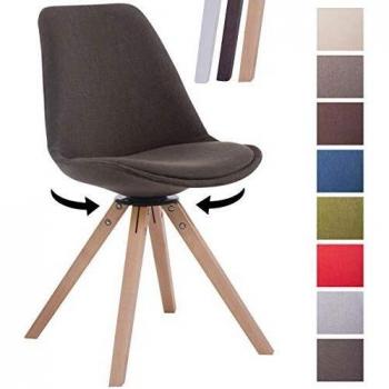 Sedia girevole in tessuto quadrato grigio scuro Troyes