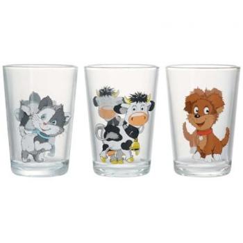 Kindergläser von Ritzenhoff & Breker, Motiv Hoftiere, 205 ml, 3-teilig
