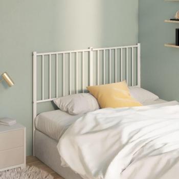 VidaXL White Metal Bed Headboard 120 cm