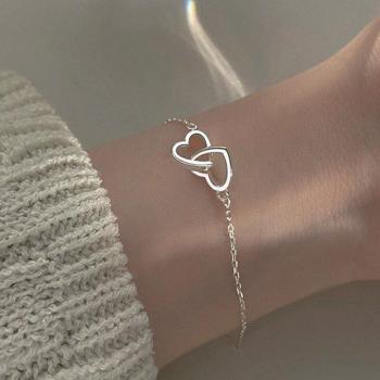 Gypsophila Adjustable Bracelet Bangle in Silver