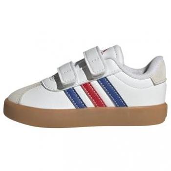 Baskets unisexes Adidas Vl Court 3.0 – Bébé, blanc/bleu, 25 US
