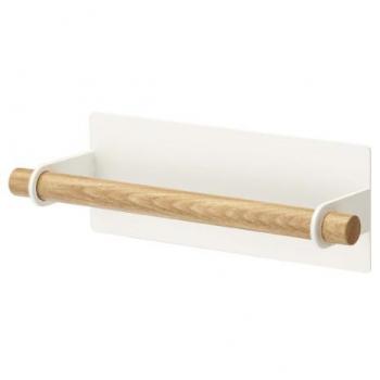 Tosca Magnetic Towel Holder – Yamazaki, acier/blanc bois