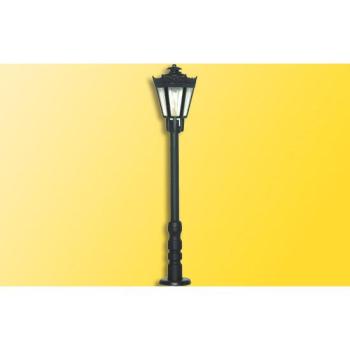 VIESSMANN 6071 H0 schwarze Parklaterne mit klarem Schirm, warmweiße LED