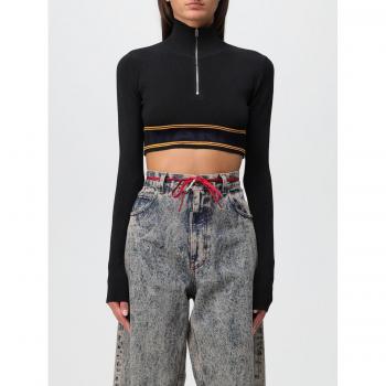 Marni Black Striped Roll Neck Sweater