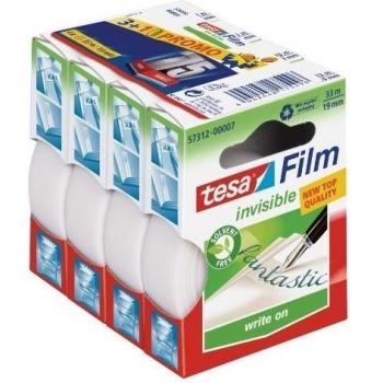 Tesa Matt Transparent Write-On Tape (Pack of 4)