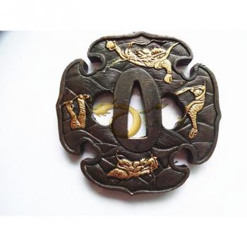 Kupfer Tsuba für japanische Katanas