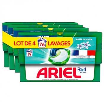 4x19 Pods Rosee du Matin – Ariel, Lessive en Capsules