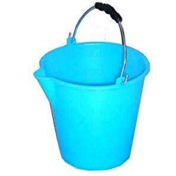 Secchio in plastica Stef con bordo rialzato da 6 litri e colore azzurro