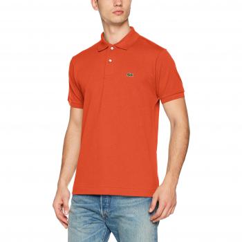 Herenpoloshirt Lacoste klassiek oranje