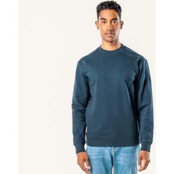 LIVING CRAFTS Herrenpullover – Öko‑Baumwolle, farblos blau