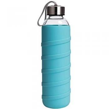 Glas‑Trinkflasche Ferexer Sport, BPA‑frei, 1 L – cyanfarben