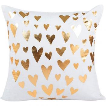 Cubierta de Almohada con Estampado Dorado