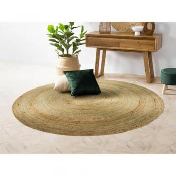 Tapis rond naturel en jute