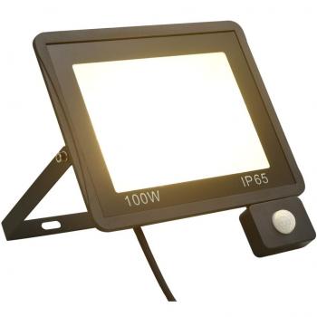 VidaXL Projetor LED 100W com Sensor de Movimento