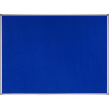 Bi-Office Earth-It Blue Felt Notice Board with Aluminium Frame, 900x600mm