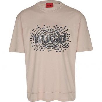 HUGO T-Shirt DUNIC beige Kurzarm XXL