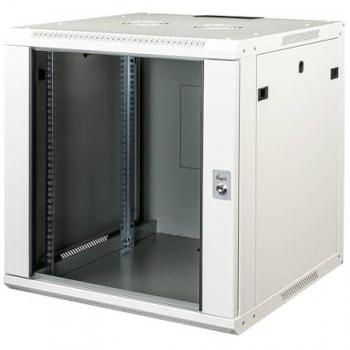 LK1909UPH Armadio Rack 19'' 9 Unità Da Muro Per Reti 510x600x450mm Colore Grigio Porta Vetro