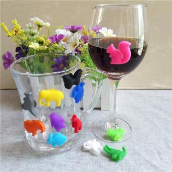 24pcs Silicone Animal Drink Markers