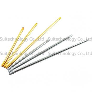 Tube droit galvanisé pour lampe, 2 pièces, dent creuse