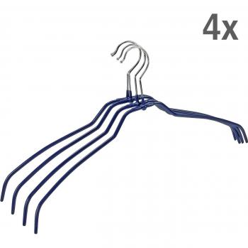 Cintre WENKO Métal Bleu Extra Fin 16 cintres anti-dérapants