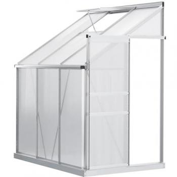 Outsunny 6 X 4ft Lean to Polycarbonate Greenhouse for Garden FCM Roof Vent