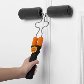 Rodillo de pintura ajustable de doble cara para decoración de interiores