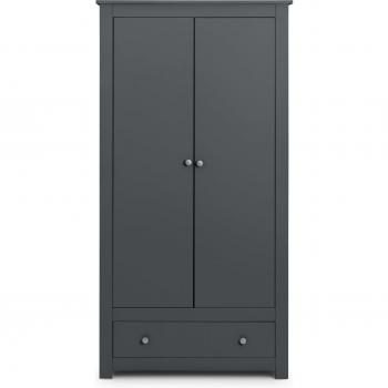 Radley Dark Grey and Pine Grey 2 Door Wardrobe with Drawer