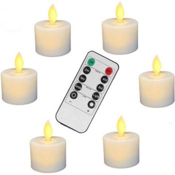 Votivas LED con Control Inteligente – 6 Unidades para Eventos