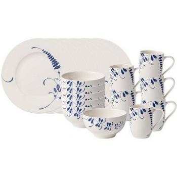 Villeroy & Boch Frühstücksset „Brindille“ Vieux Luxembourg – 18‑teiliger Porzellanservice