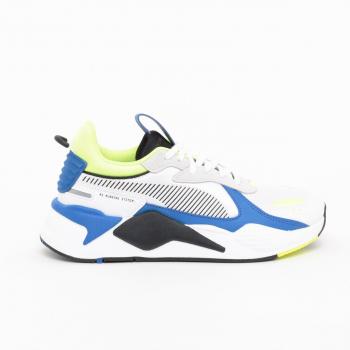 Puma RS-X Mix Sneakers bianche, blu e giallo fluo