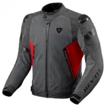 Revit Control Air H2O Chaqueta Textil Impermeable para Motocicletas Gris-Rojo
