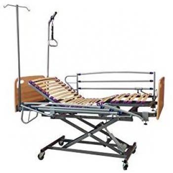 Cama de Hospital Articulada con Carro Elevador y Porta Gotero