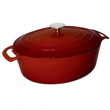 Rot‑Ovale Schmor-Pfanne 6 L – Vogue Edition