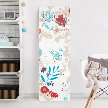 Kinder-Wandgarderobe im exklusiven Coastal-Muster, Bilderdepot24