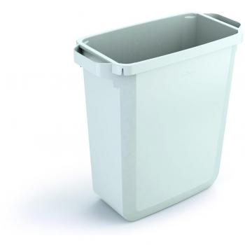 Durable 60L Vit Tunna Durabin med Handtag