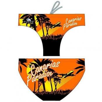 Canary Island Turbo Paradise Men’s Orange Swim Brief L