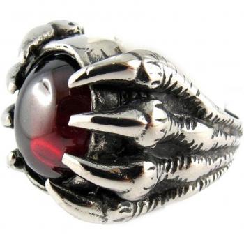 Bague Thorgal 60° Vermelho en Plata Oxidada