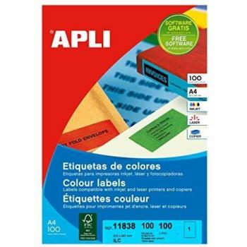 Etiquetas A4 Amarelo 210×297 100 Folhas Apli