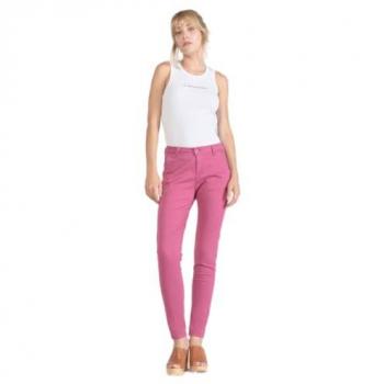 Pantalon Chino Fuchsia Dyli3 en Coton