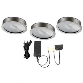 Set di 3 faretti LED rotondi Evotec CUBIC68