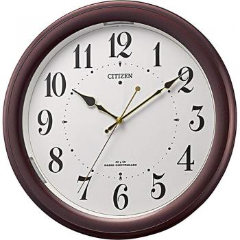 RHYTHM MA36 Dual Light Wall Clock – Brown Edition