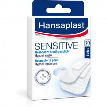 Hansaplast Sensitive Wundpflaster 20 Stück, hautfreundlich und schmerzlos