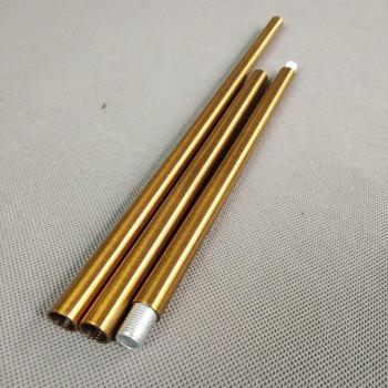 4er Set M10 Innengewinde Antik Gold Metall Hohlrohr für Beleuchtung mit 10mm Innengewinde