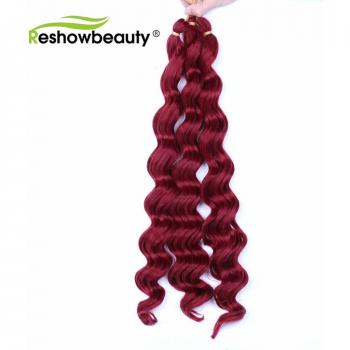 Extensions de cheveux 20 pouces vagues profondes couleur pure Reshowbeauty