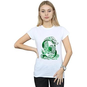 Blusa femenina Slytherin con serpiente en tela de algodón
