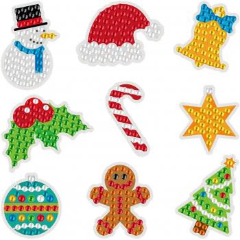 Festive Diamond Painting Sticker Set for Kids and Adults