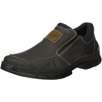 Rieker Herren 12261 Slipper – Braun (Schwarz) – Größe 26 (EU 46)
