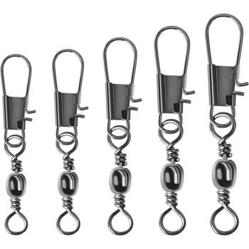 Accessoires de matériel de pêche, connecteur pivotant, 50 pièces/lot