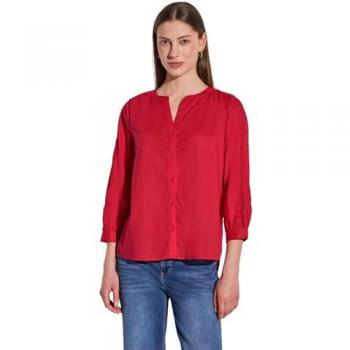 Tapedetail‑Bluse Street One – Rosa-Ton